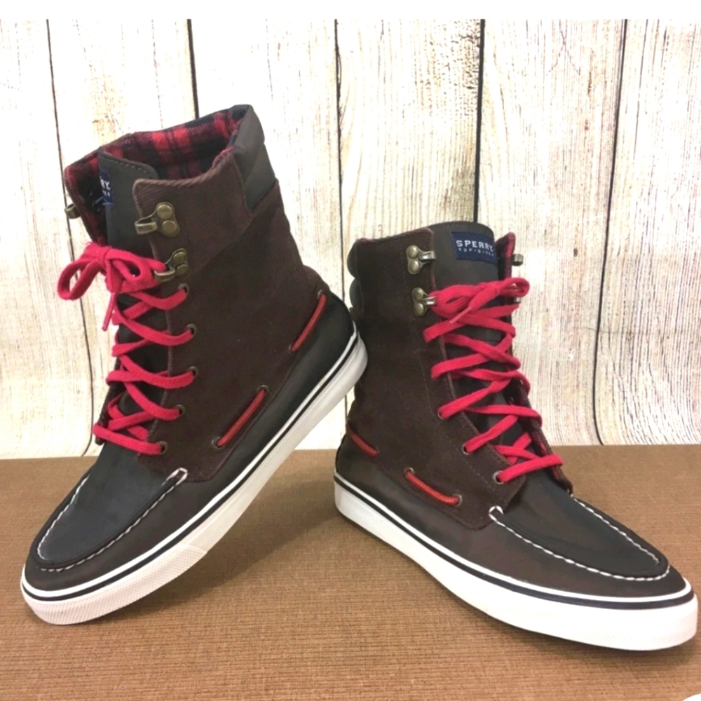 Sperry Top-Sider Acklins Corduroy Plaid Moc Boots Women's US 9M